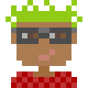 Avocado Ninja Character pixel game illustration for AI-assisted game creation workflow